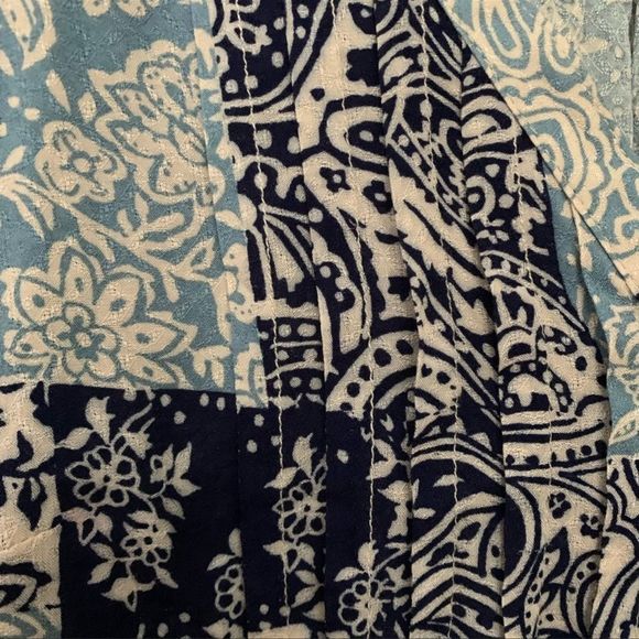 Anthropologie Maeve Paisley Patchwork Cathy Pleated Tunic Top Size M - Picture 9 of 11
